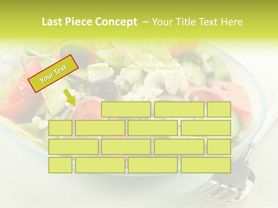 Restaurant Lettuce Fork PowerPoint Template