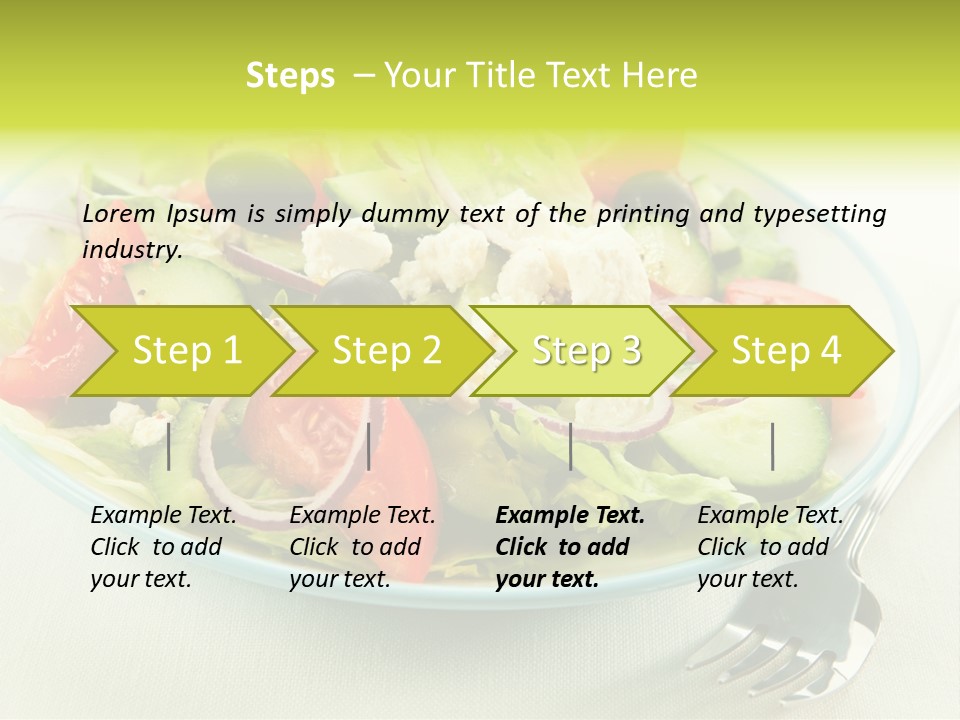 Restaurant Lettuce Fork PowerPoint Template