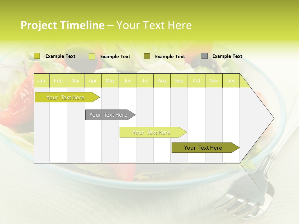 Restaurant Lettuce Fork PowerPoint Template