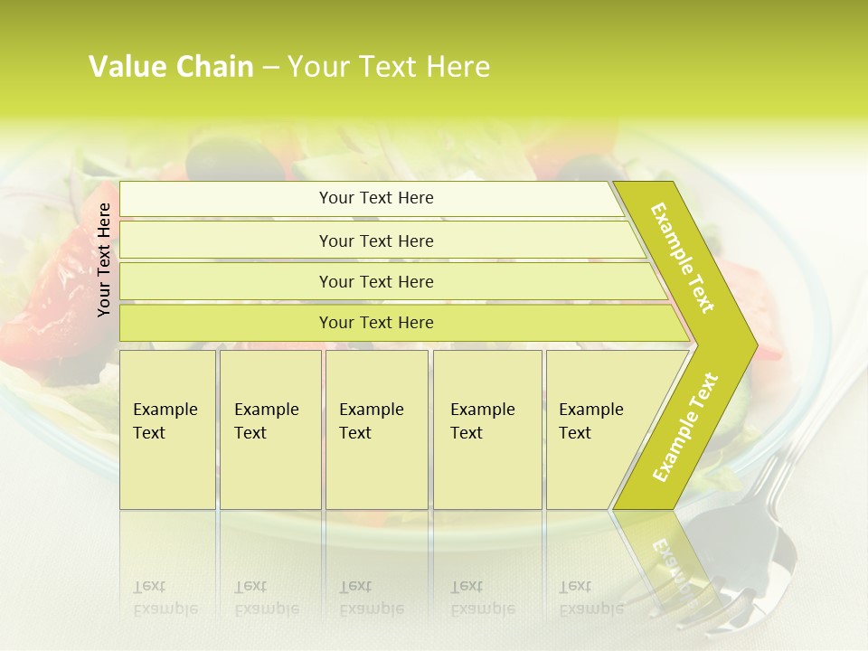 Restaurant Lettuce Fork PowerPoint Template