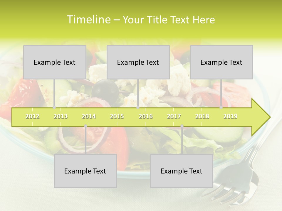 Restaurant Lettuce Fork PowerPoint Template
