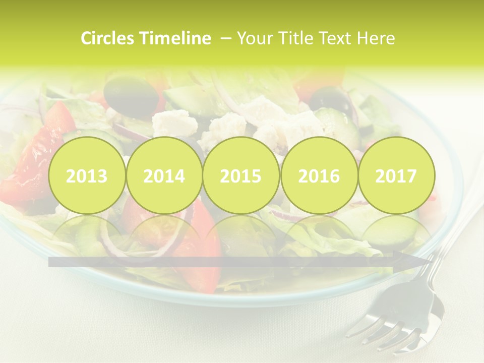 Restaurant Lettuce Fork PowerPoint Template