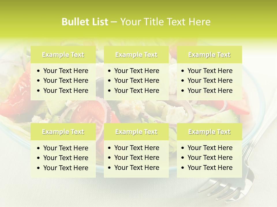 Restaurant Lettuce Fork PowerPoint Template