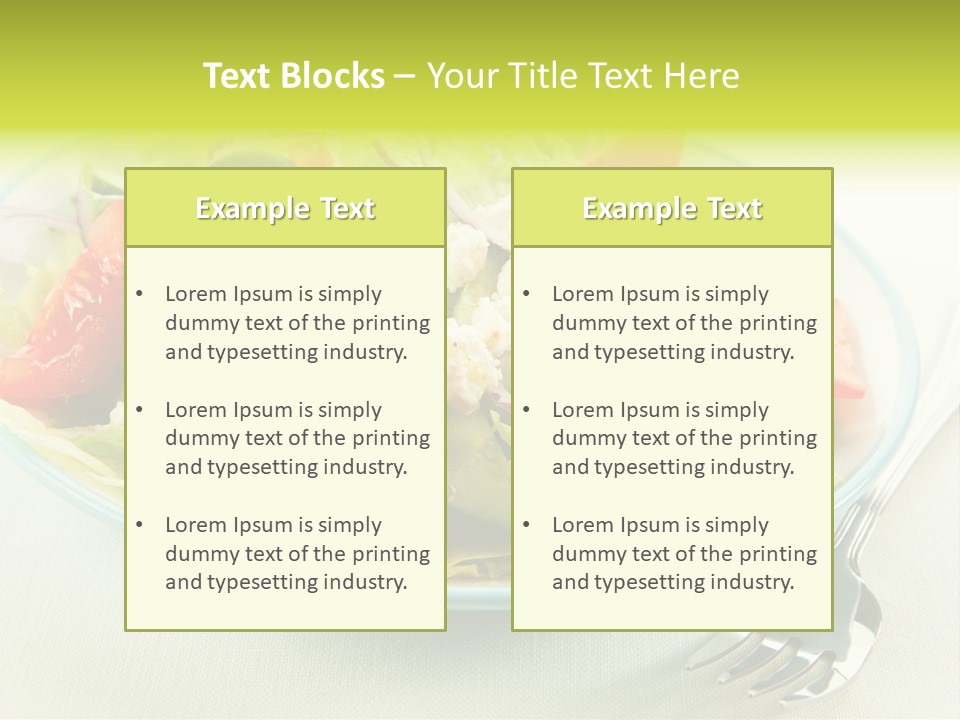 Restaurant Lettuce Fork PowerPoint Template