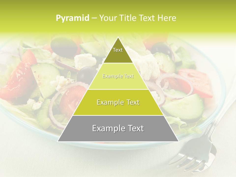 Restaurant Lettuce Fork PowerPoint Template