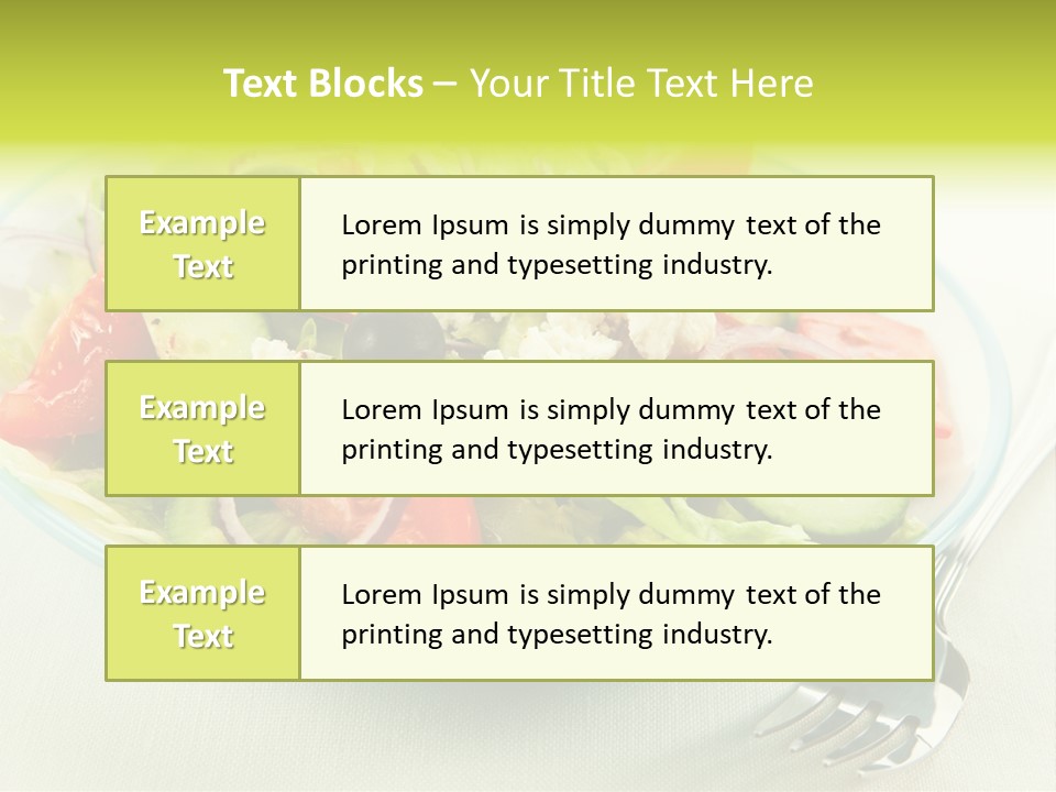 Restaurant Lettuce Fork PowerPoint Template