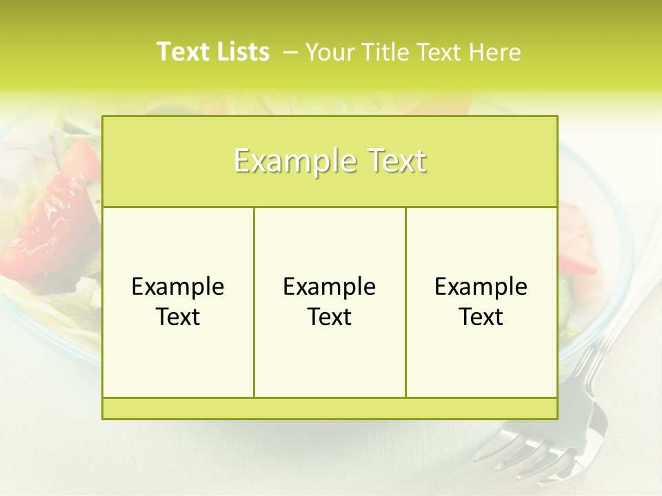 Restaurant Lettuce Fork PowerPoint Template