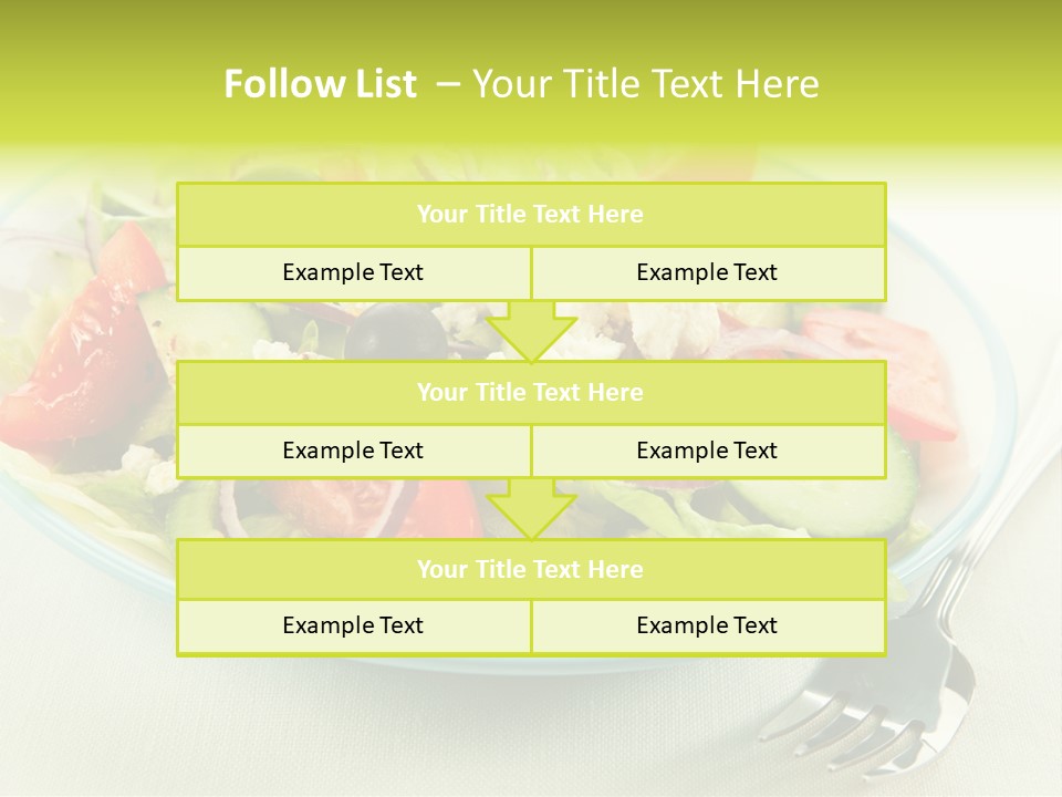 Restaurant Lettuce Fork PowerPoint Template