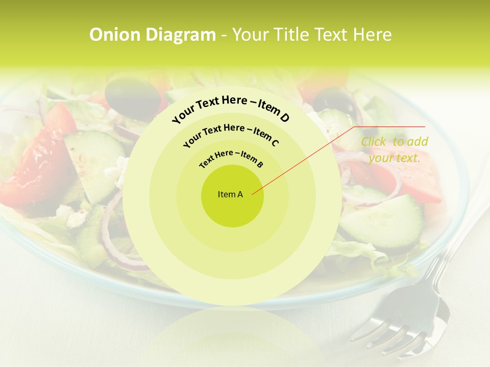 Restaurant Lettuce Fork PowerPoint Template