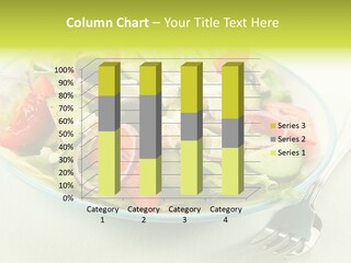 Restaurant Lettuce Fork PowerPoint Template