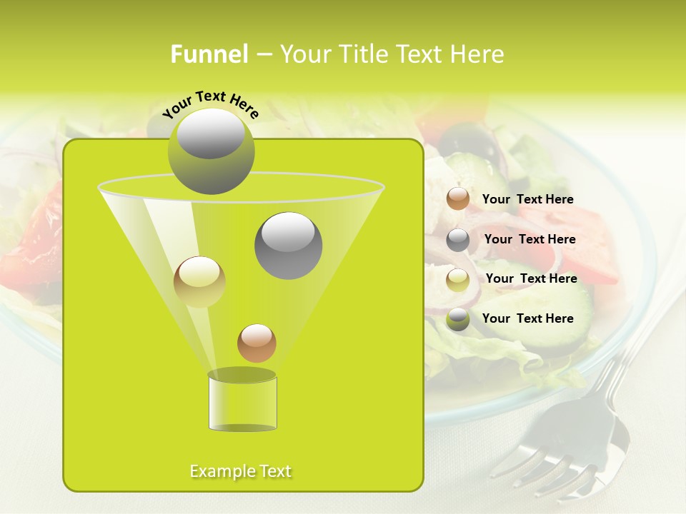 Restaurant Lettuce Fork PowerPoint Template