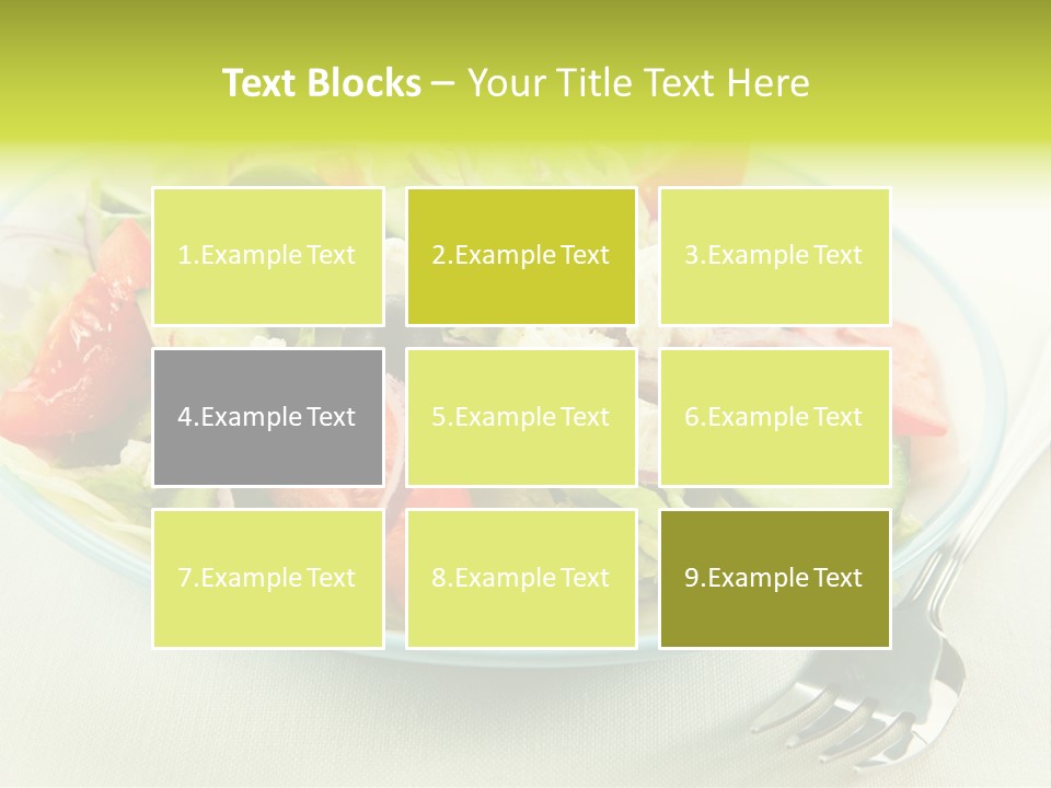 Restaurant Lettuce Fork PowerPoint Template