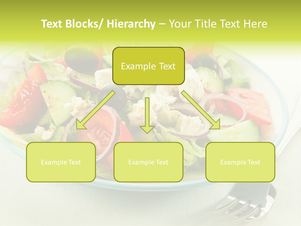 Restaurant Lettuce Fork PowerPoint Template