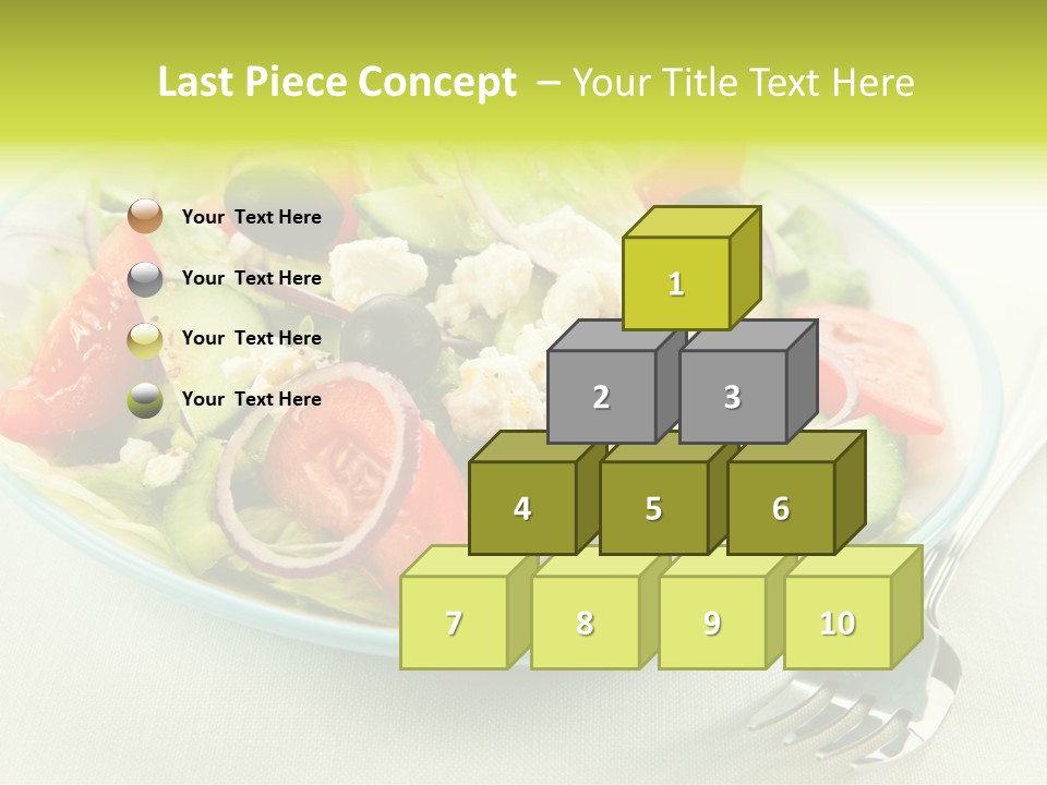 Restaurant Lettuce Fork PowerPoint Template