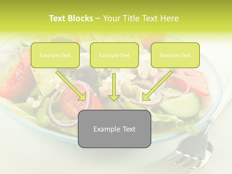Restaurant Lettuce Fork PowerPoint Template