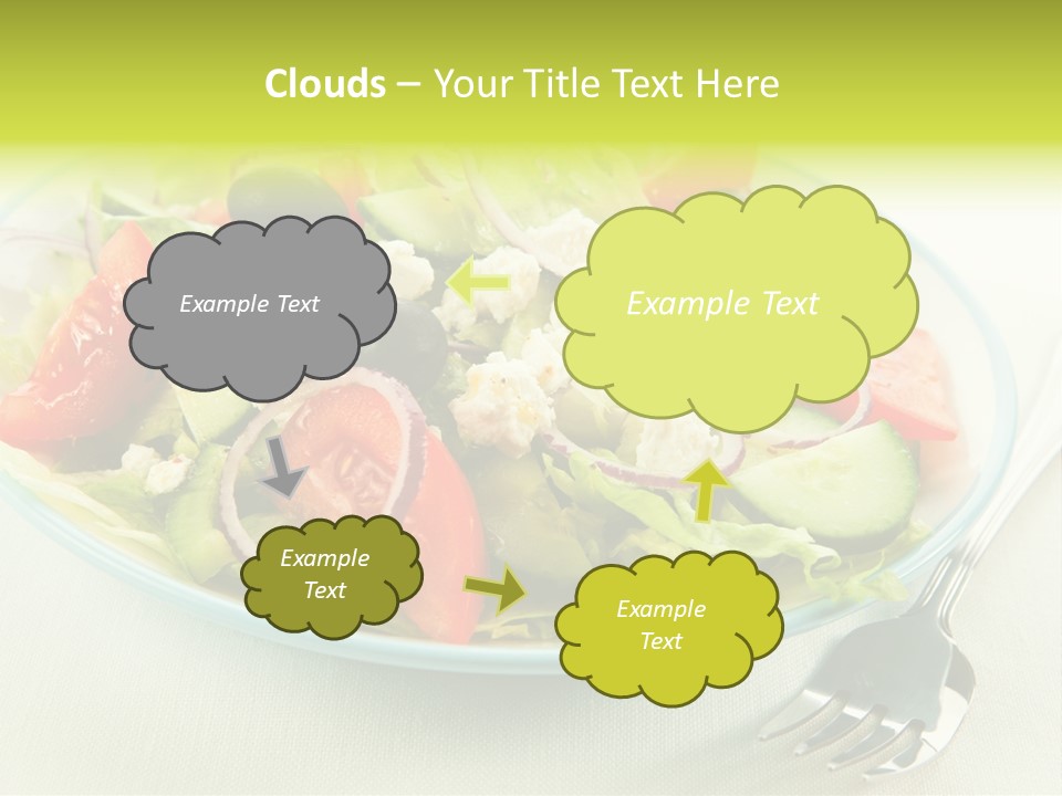 Restaurant Lettuce Fork PowerPoint Template