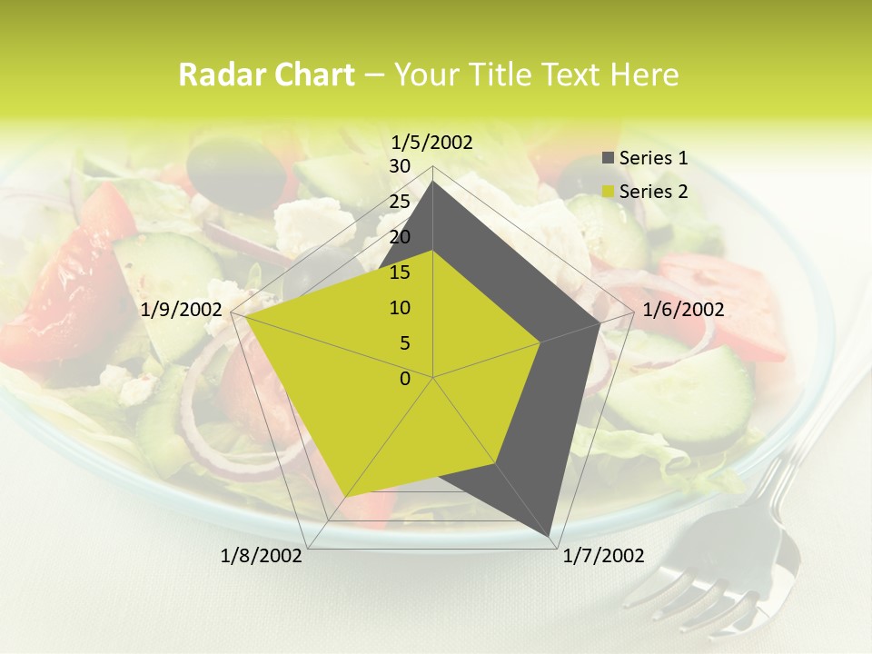 Restaurant Lettuce Fork PowerPoint Template
