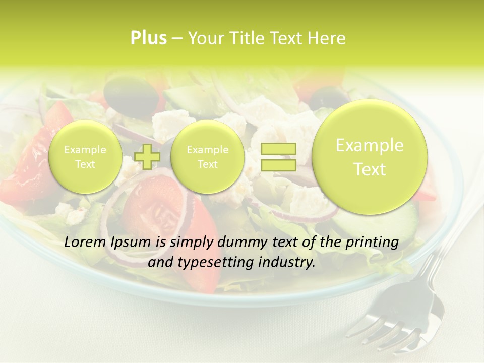 Restaurant Lettuce Fork PowerPoint Template