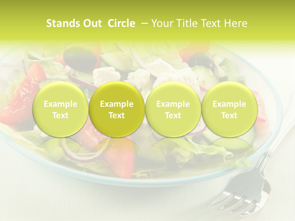Restaurant Lettuce Fork PowerPoint Template