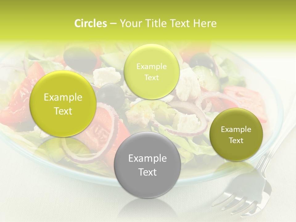 Restaurant Lettuce Fork PowerPoint Template
