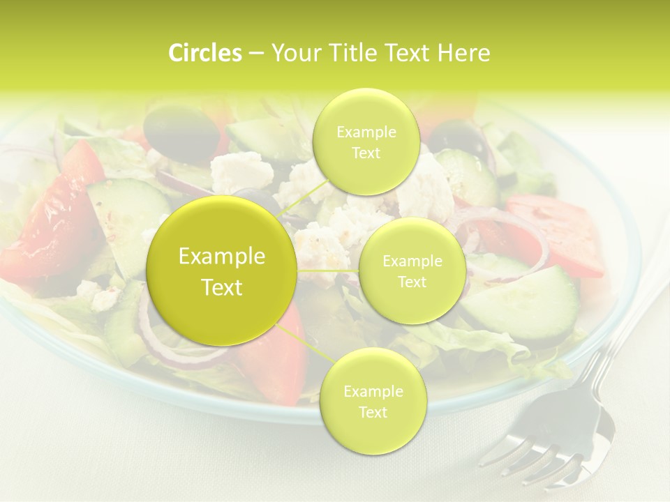 Restaurant Lettuce Fork PowerPoint Template