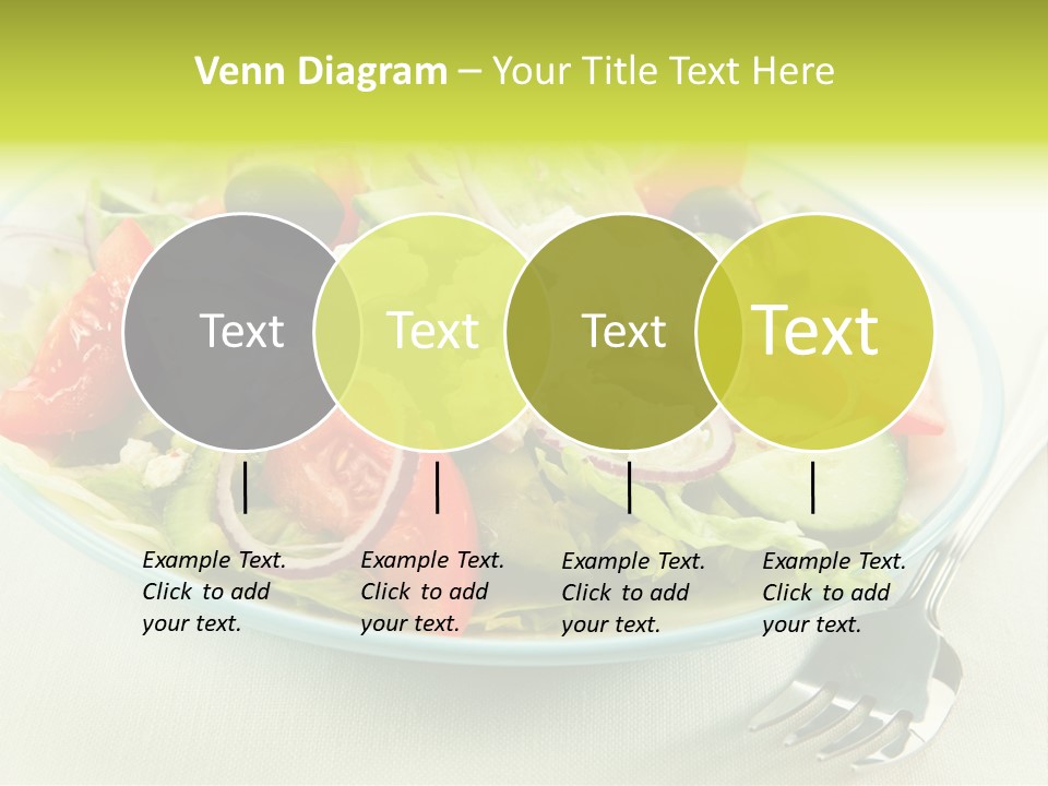 Restaurant Lettuce Fork PowerPoint Template