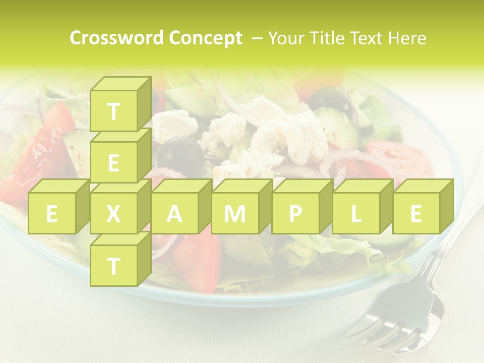 Restaurant Lettuce Fork PowerPoint Template