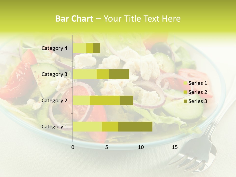 Restaurant Lettuce Fork PowerPoint Template
