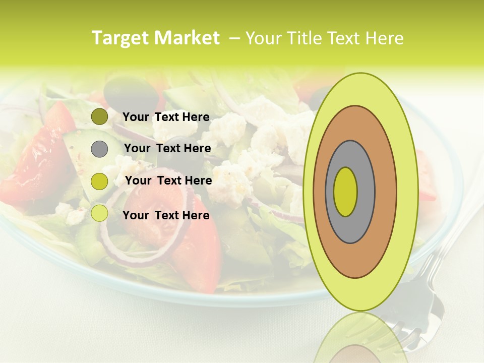 Restaurant Lettuce Fork PowerPoint Template