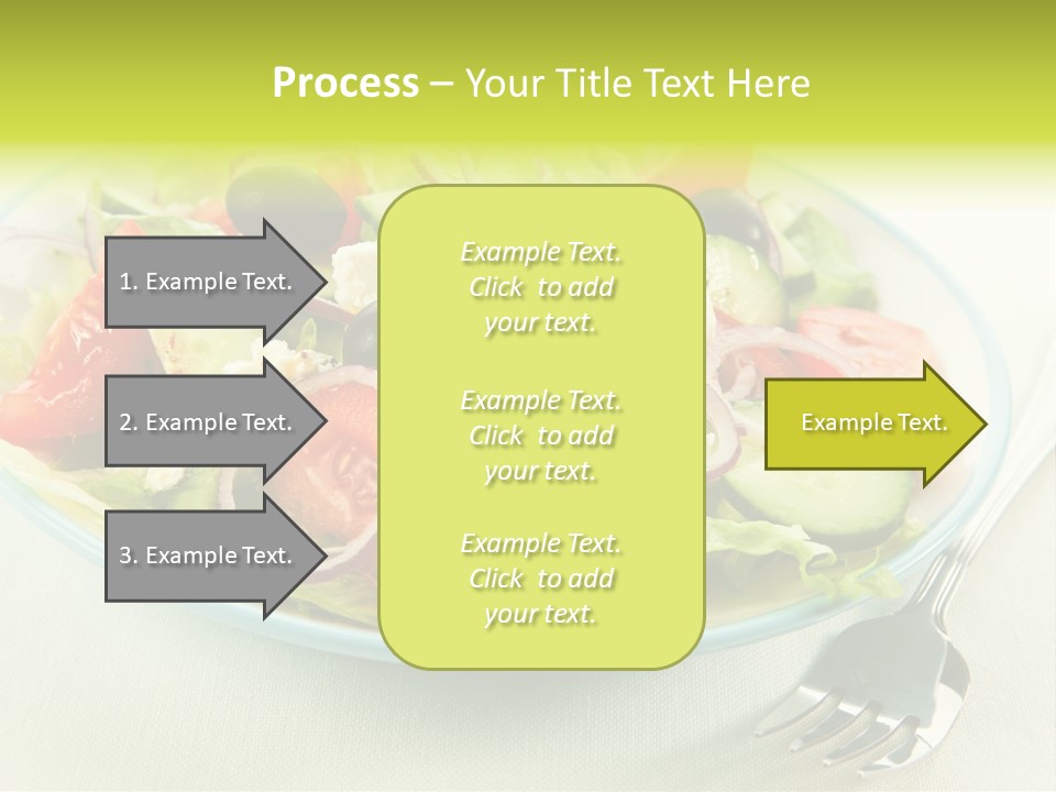 Restaurant Lettuce Fork PowerPoint Template