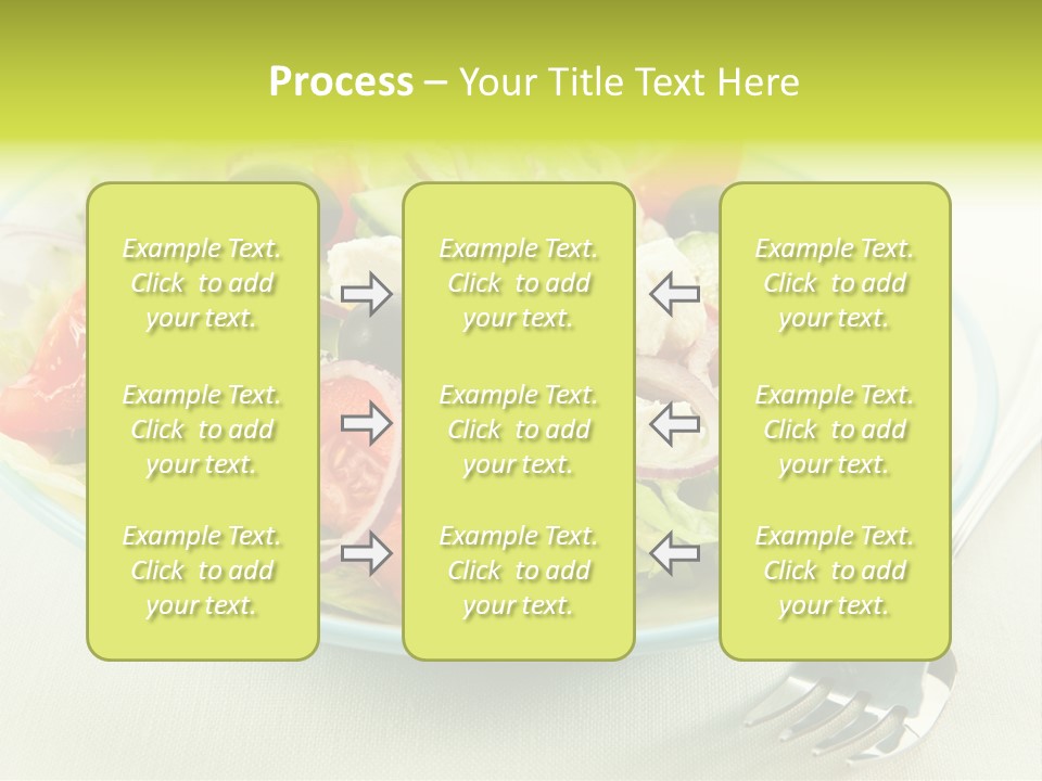 Restaurant Lettuce Fork PowerPoint Template