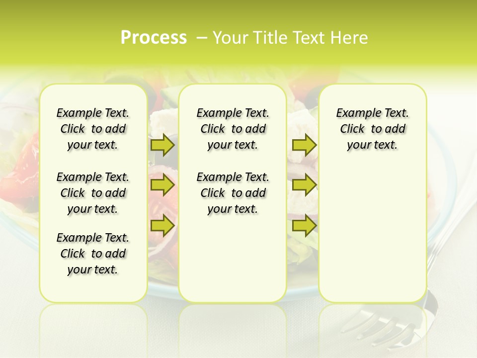 Restaurant Lettuce Fork PowerPoint Template