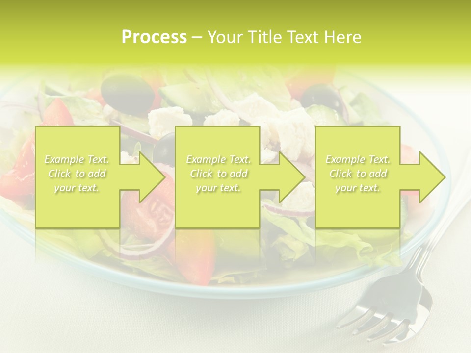 Restaurant Lettuce Fork PowerPoint Template