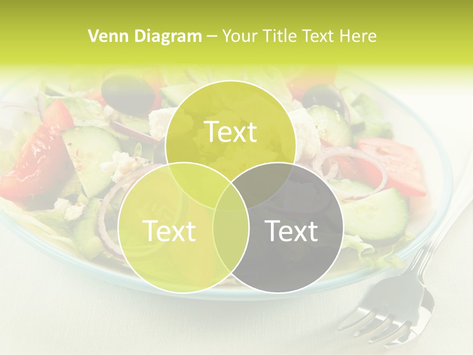 Restaurant Lettuce Fork PowerPoint Template