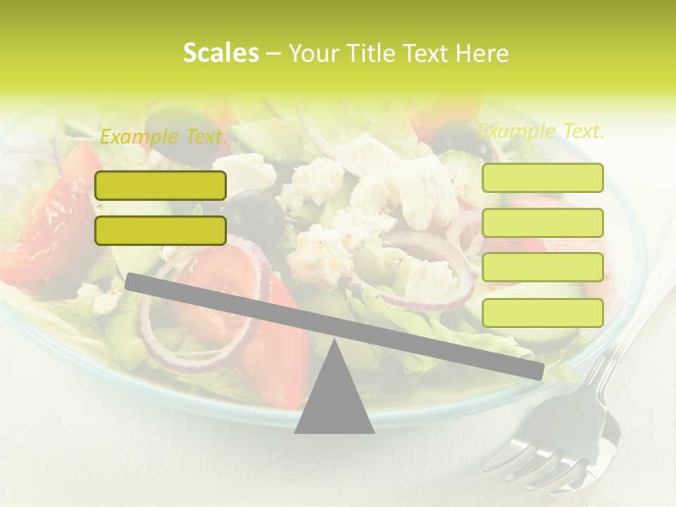 Restaurant Lettuce Fork PowerPoint Template