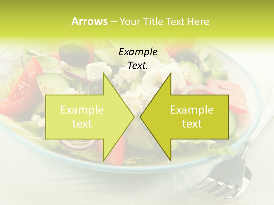 Restaurant Lettuce Fork PowerPoint Template