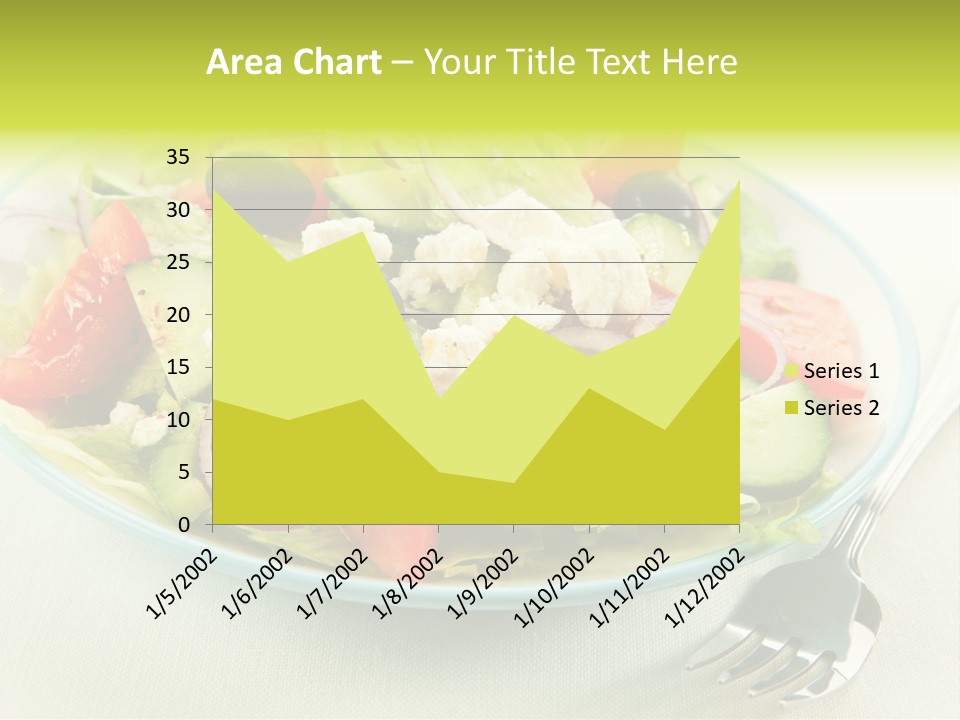 Restaurant Lettuce Fork PowerPoint Template