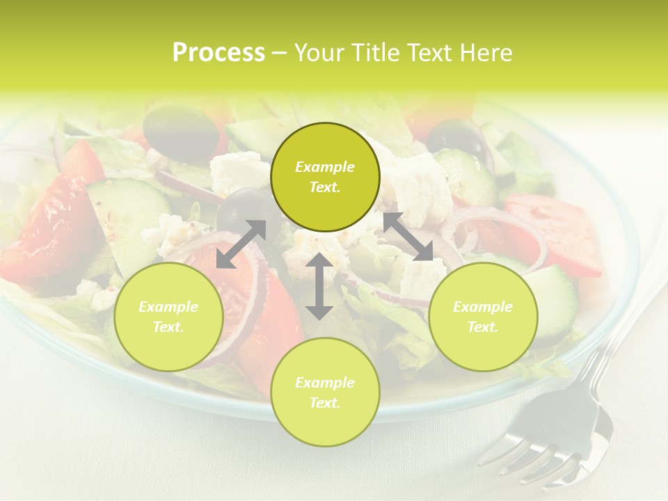 Restaurant Lettuce Fork PowerPoint Template