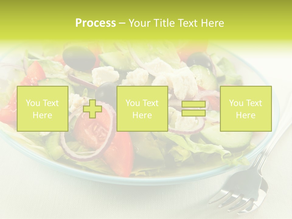 Restaurant Lettuce Fork PowerPoint Template