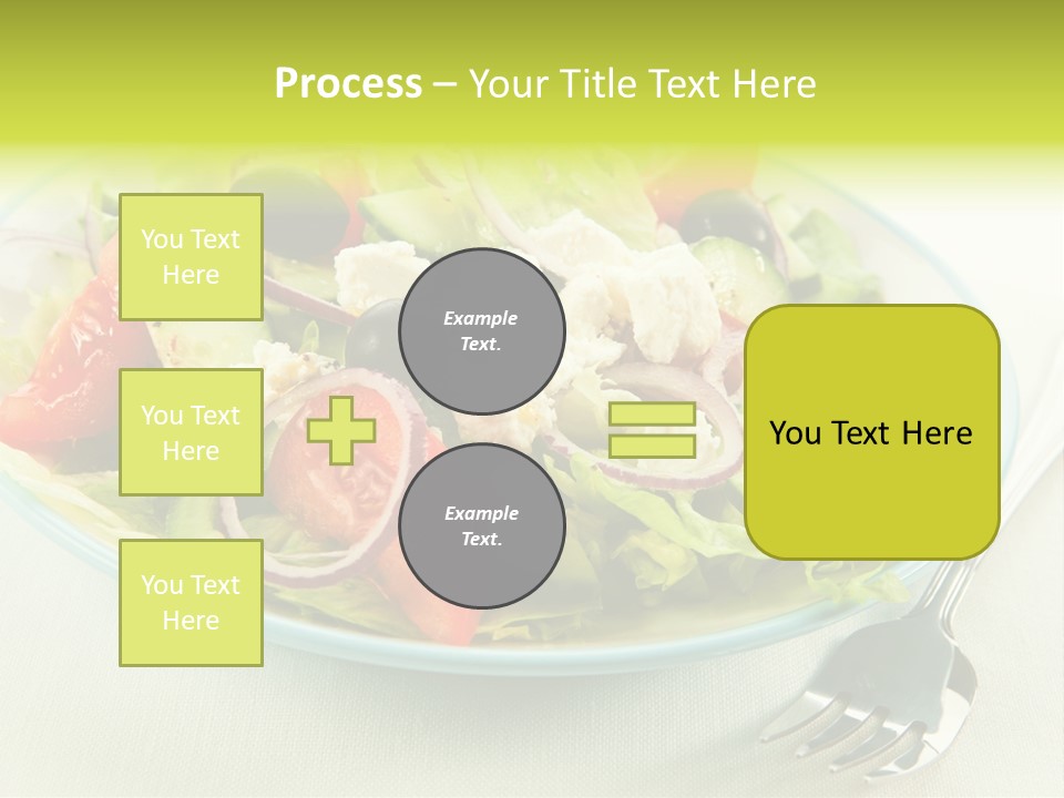 Restaurant Lettuce Fork PowerPoint Template