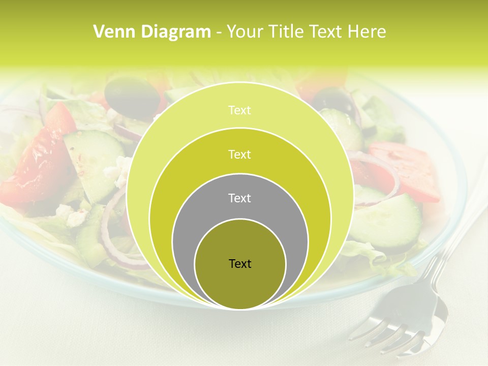 Restaurant Lettuce Fork PowerPoint Template