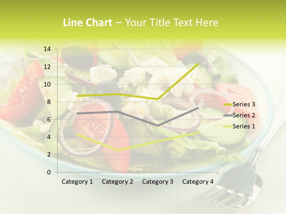 Restaurant Lettuce Fork PowerPoint Template