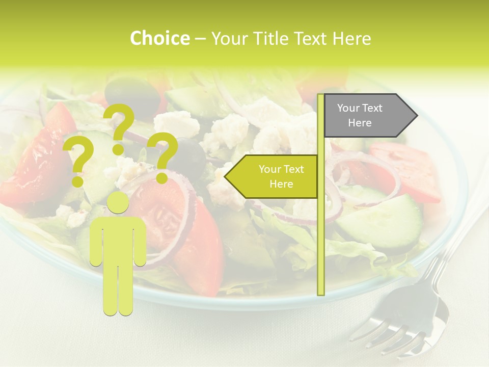 Restaurant Lettuce Fork PowerPoint Template