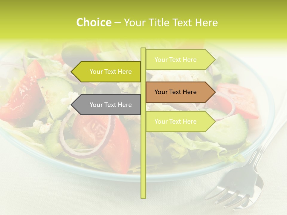Restaurant Lettuce Fork PowerPoint Template