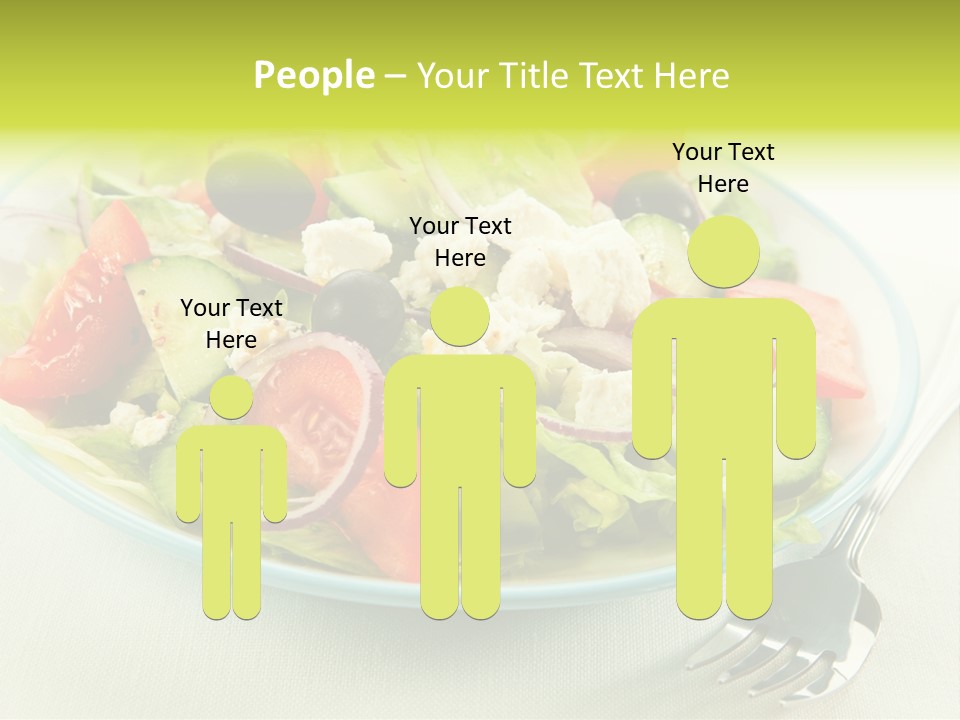 Restaurant Lettuce Fork PowerPoint Template