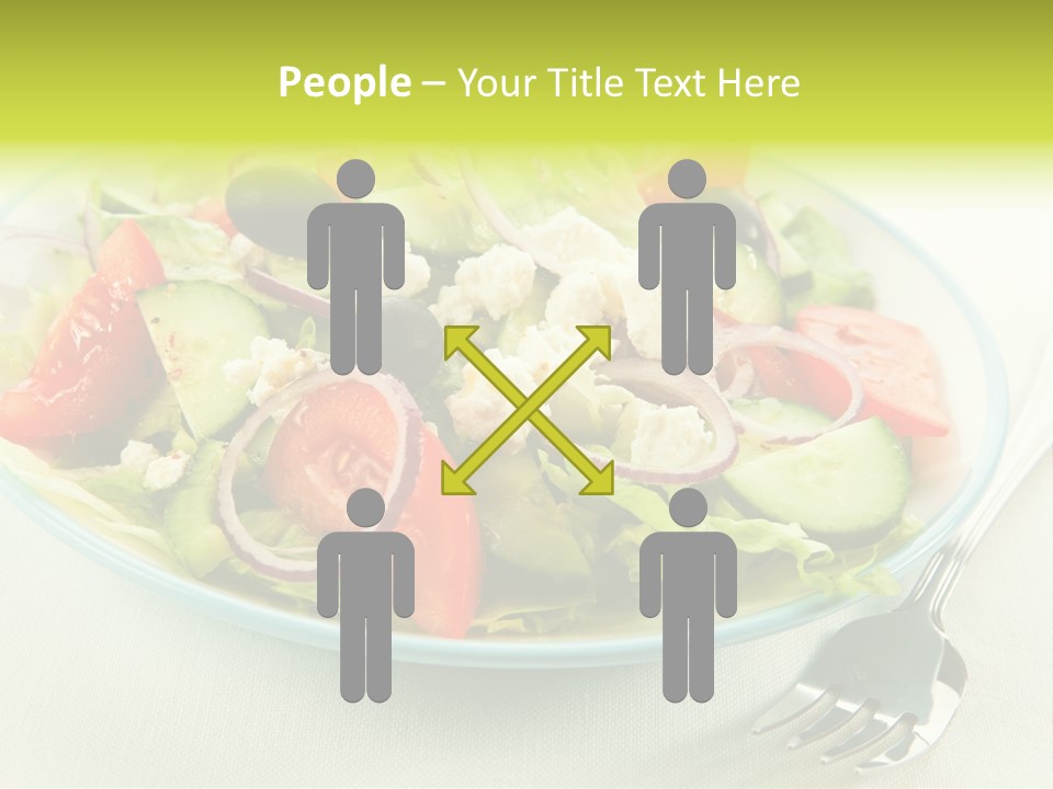 Restaurant Lettuce Fork PowerPoint Template
