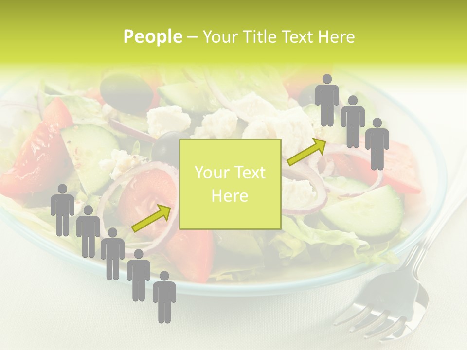 Restaurant Lettuce Fork PowerPoint Template