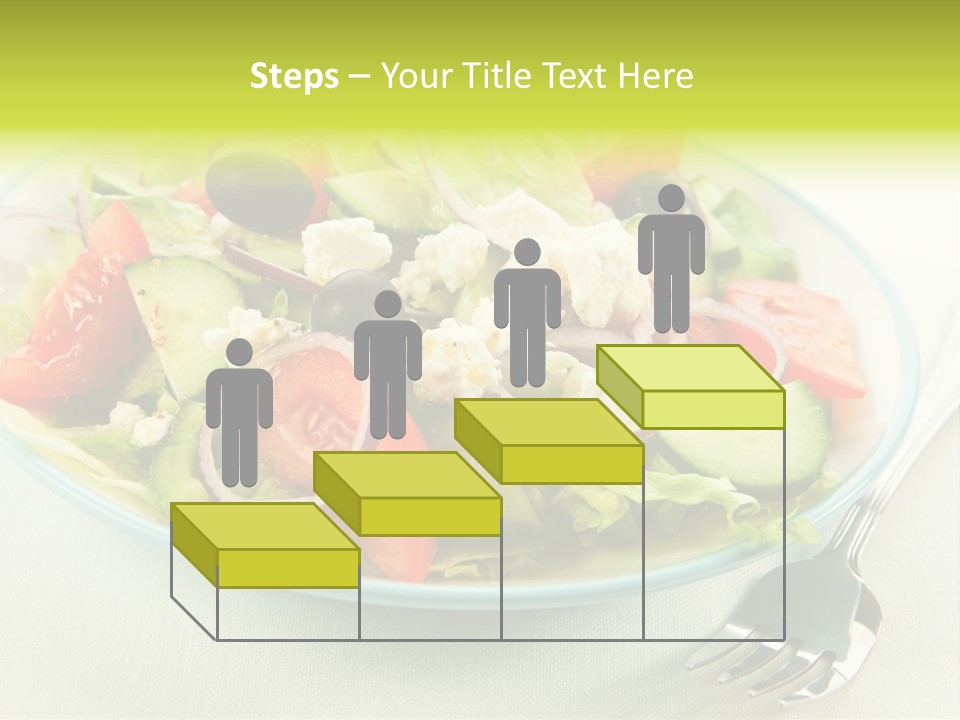 Restaurant Lettuce Fork PowerPoint Template