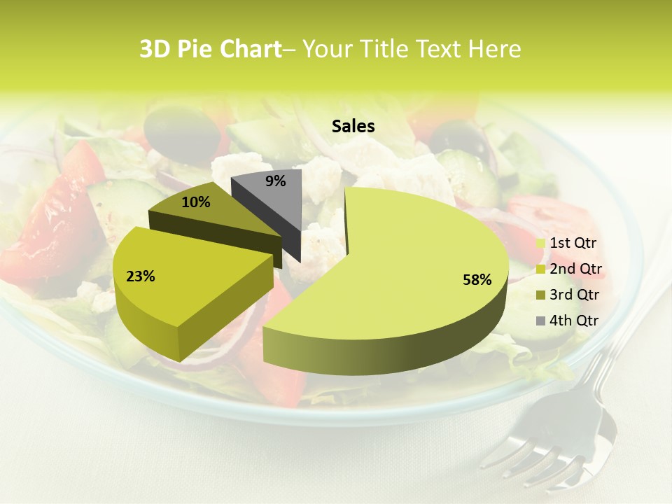 Restaurant Lettuce Fork PowerPoint Template