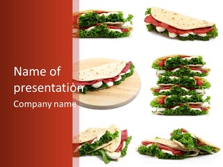 Salad Wrap Isolated PowerPoint Template